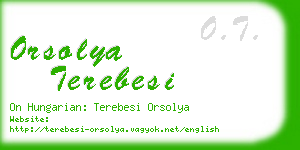 orsolya terebesi business card